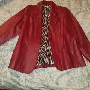 Red leather coat (never worn)